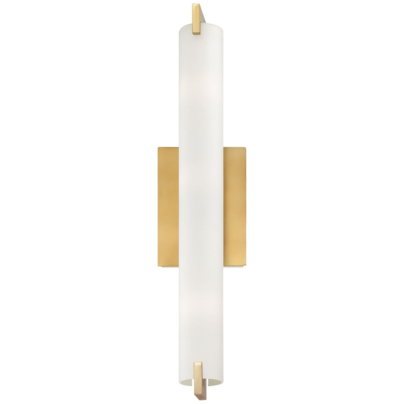 George Kovacs P5044-248-L Tube LED Wall Sconce, Honey Gold