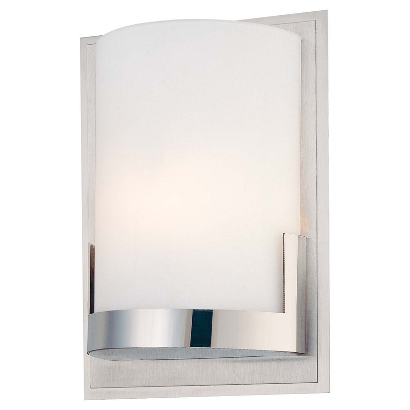 George Kovacs P5951-077 Convex One Light Wall Sconce, Chrome