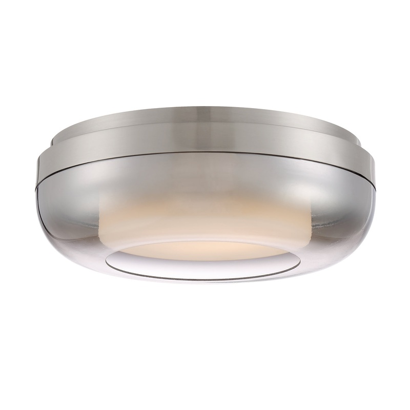 George Kovacs P952-2-084-L First Encounter Family LED Flush Mount, Brushed Nickel