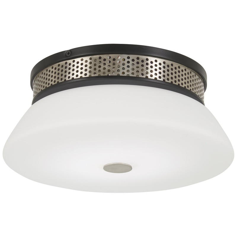 George Kovacs P954-691-L Tauten LED Flush Mount, Coal With Brushed Nickel