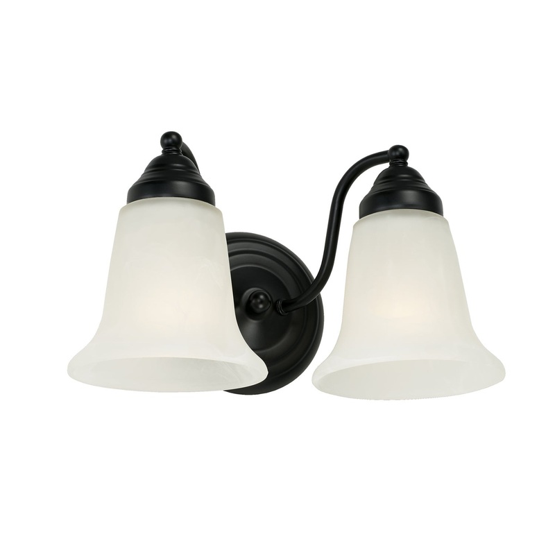 Capital Lighting 1362MB-117 Brady Two Light Vanity, Matte Black