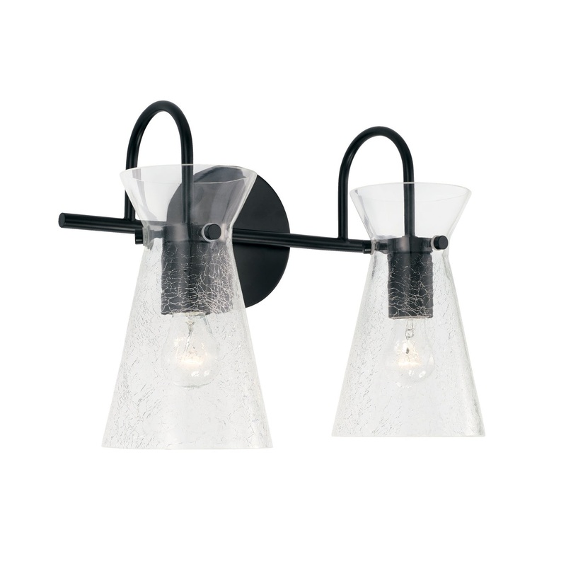Capital Lighting 142421MB Mila Two Light Vanity, Matte Black