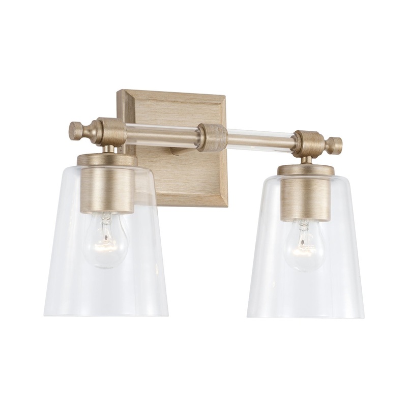 Capital Lighting 144821BS-523 Breigh Two Light Vanity, Brushed Champagne