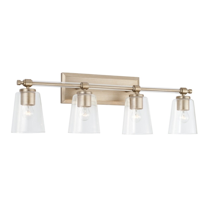 Capital Lighting 144841BS-523 Breigh Four Light Vanity, Brushed Champagne