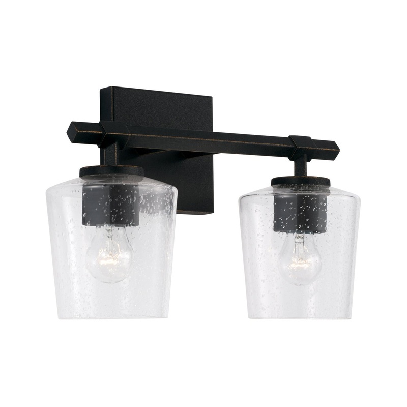 Capital Lighting 145221IH-526 Ogden Two Light Vanity, Brushed Black Iron (Discontinued)