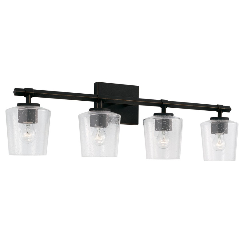 Capital Lighting 145241IH-526 Ogden Four Light Vanity, Brushed Black Iron (Discontinued)