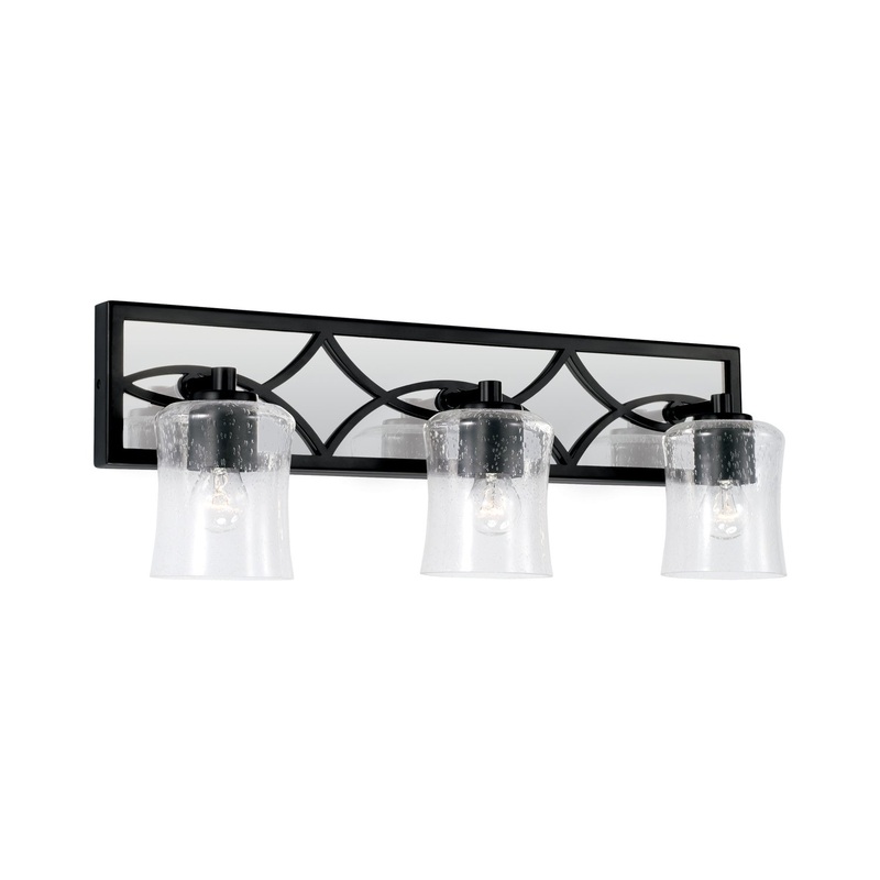 Capital Lighting 145731MB-505 Avery Three Light Vanity, Matte Black (Discontinued)