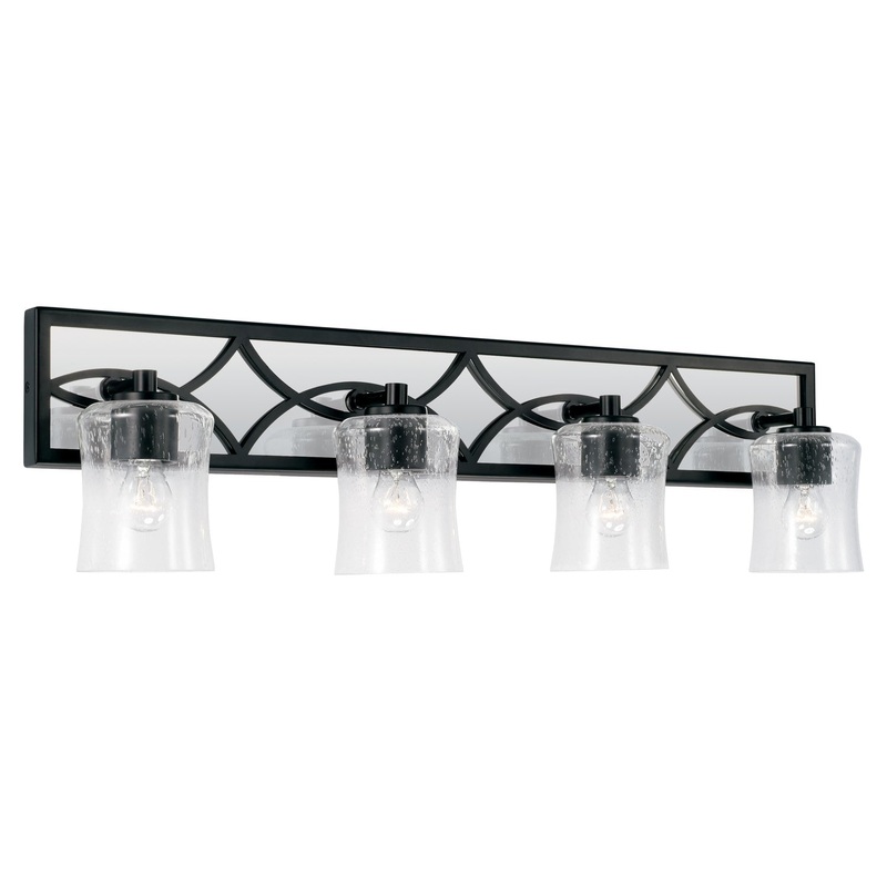 Capital Lighting 145741MB-505 Avery Four Light Vanity, Matte Black (Discontinued)