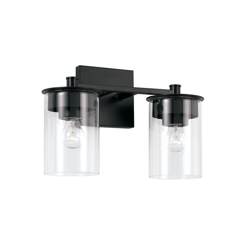 Capital Lighting 146821MB-532 Mason Two Light Vanity, Matte Black
