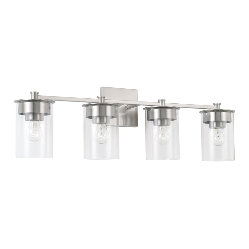 Capital Lighting 146841BN-532 Mason Four Light Vanity, Brushed Nickel