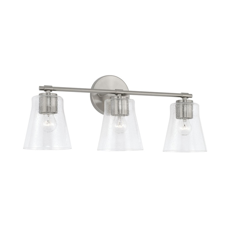 Capital Lighting 146931BN-533 Baker Three Light Vanity, Brushed Nickel