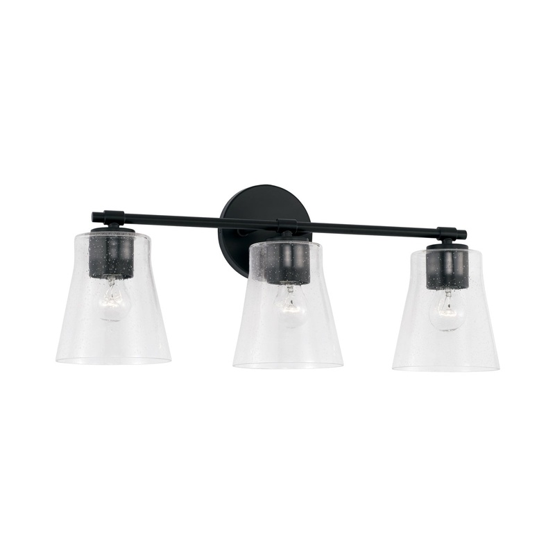 Capital Lighting 146931MB-533 Baker Three Light Vanity, Matte Black