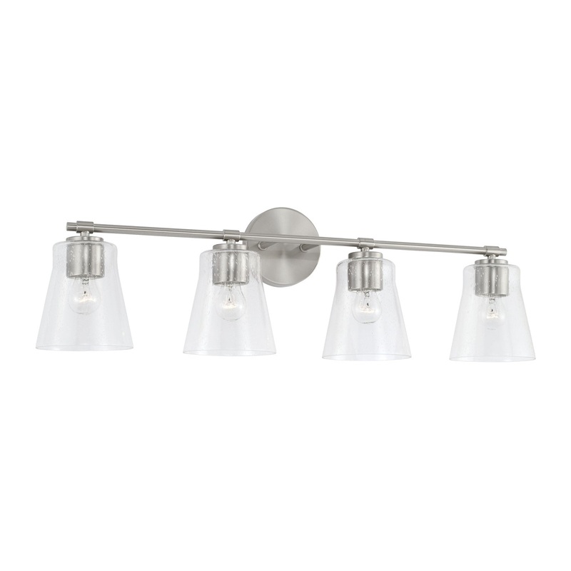 Capital Lighting 146941BN-533 Baker Four Light Vanity, Brushed Nickel