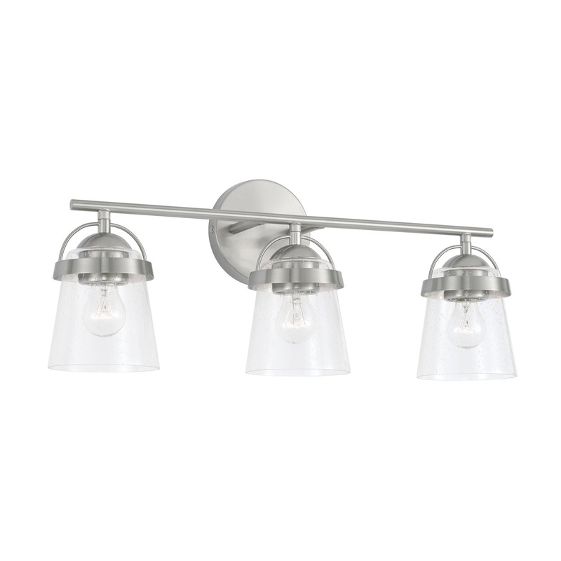 Capital Lighting 147031BN-534 Madison Three Light Vanity, Brushed Nickel