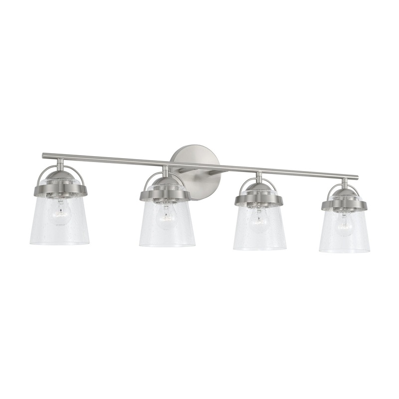 Capital Lighting 147041BN-534 Madison Four Light Vanity, Brushed Nickel