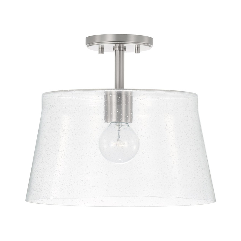 Capital Lighting 246911BN Baker One Light Pendant, Brushed Nickel
