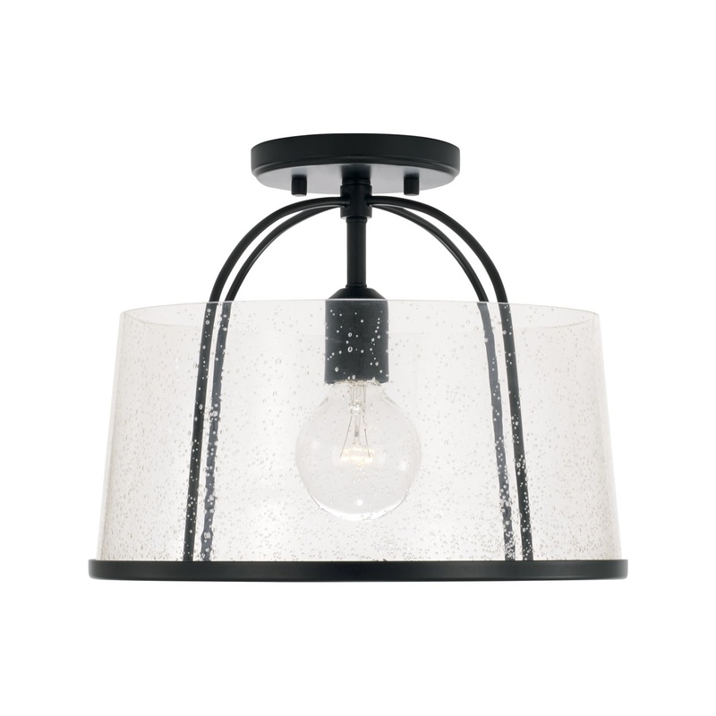 Capital Lighting 247011MB Madison One Light Flush Mount, Matte Black