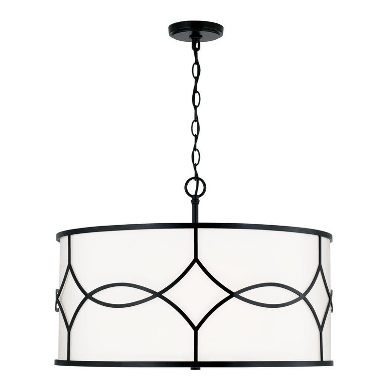 Capital Lighting 345741MB Avery Four Light Pendant, Matte Black (Discontinued)