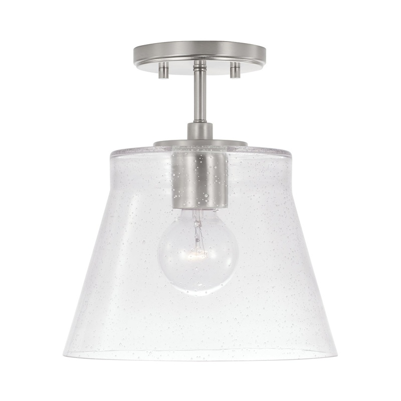 Capital Lighting 346912BN Baker One Light Pendant, Brushed Nickel