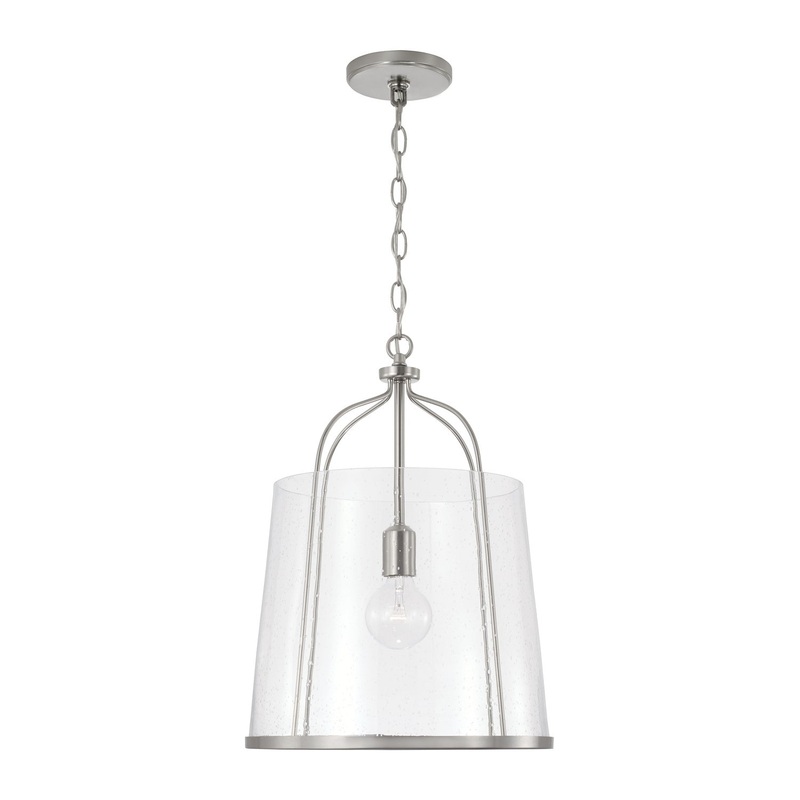 Capital Lighting 347011BN Madison One Light Pendant, Brushed Nickel