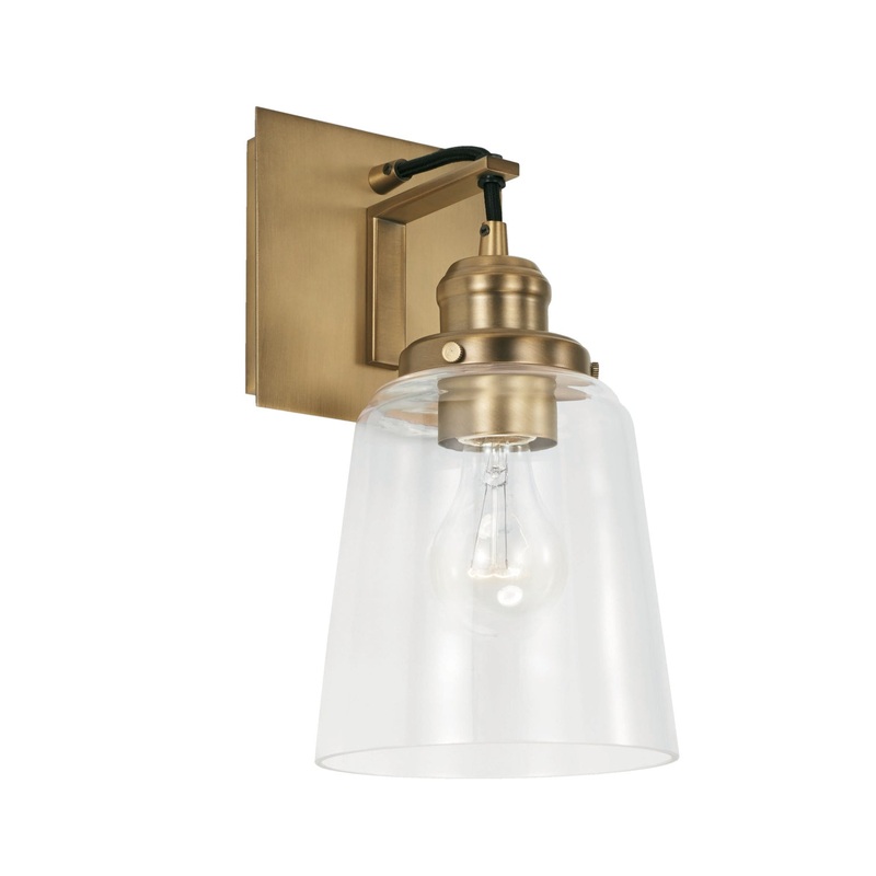 Capital Lighting 3711AD-135 Fallon One Light Wall Sconce, Aged Brass (Discontinued)