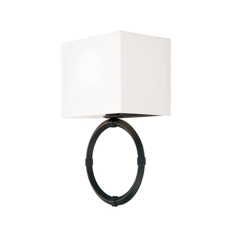 Capital Lighting 645211IH Ogden One Light Wall Sconce, Brushed Black Iron