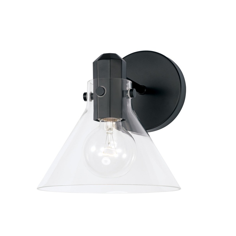 Capital Lighting 645811MB-528 Greer One Light Wall Sconce, Matte Black