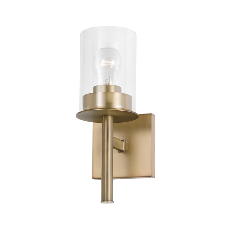 Capital Lighting 646811AD-532 Mason One Light Wall Sconce, Aged Brass
