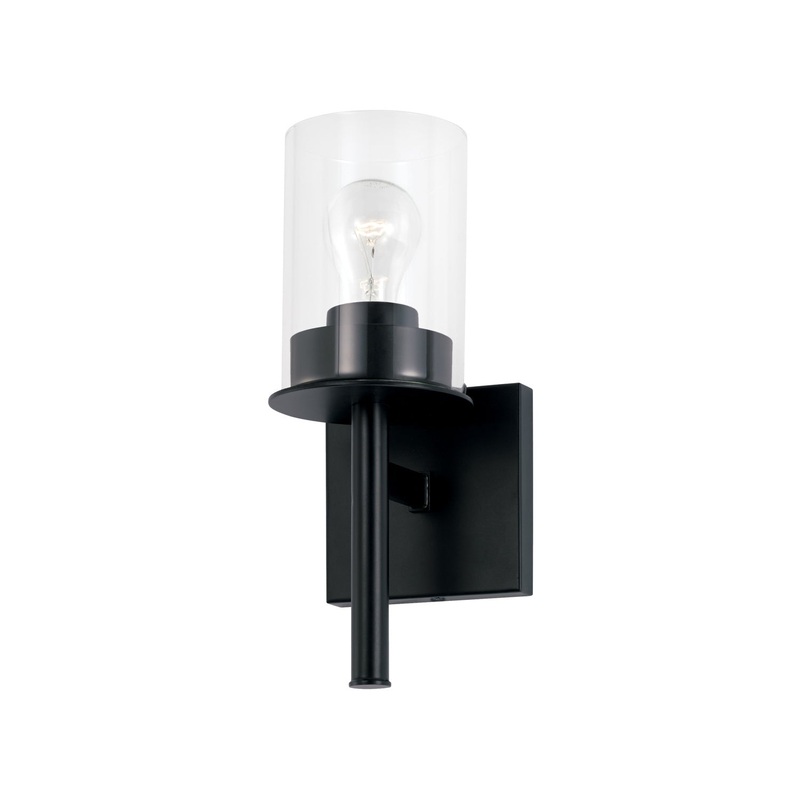 Capital Lighting 646811MB-532 Mason One Light Wall Sconce, Matte Black