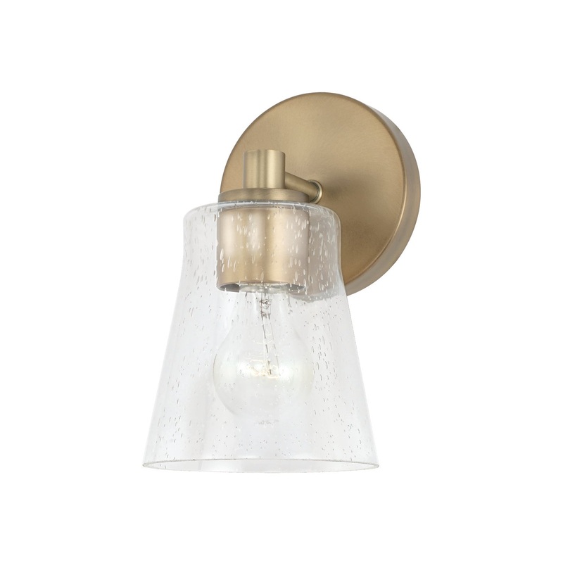 Capital Lighting 646911AD-533 Baker One Light Wall Sconce, Aged Brass