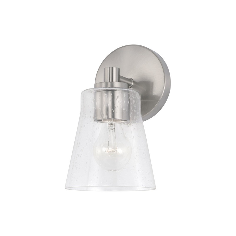 Capital Lighting 646911BN-533 Baker One Light Wall Sconce, Brushed Nickel