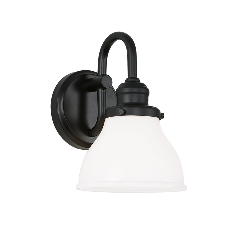 Capital Lighting 8301MB-128 Baxter One Light Wall Sconce, Matte Black