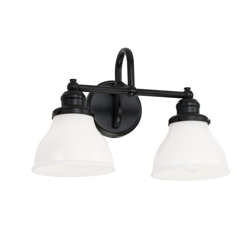 Capital Lighting 8302MB-128 Baxter Two Light Vanity, Matte Black