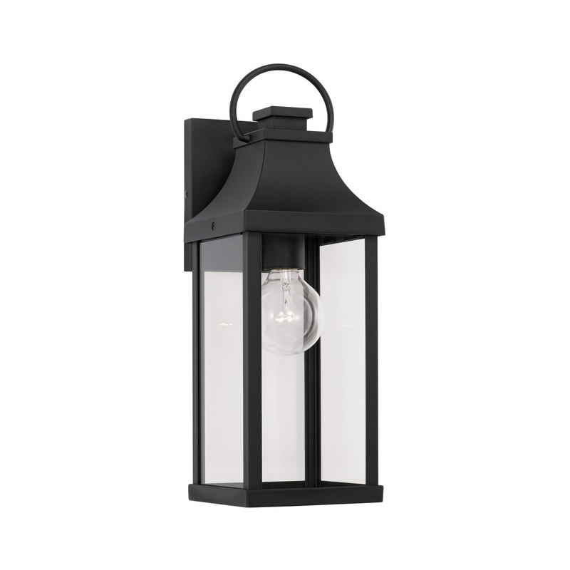 Capital Lighting 946411BK Bradford One Light Outdoor Wall Lantern, Black