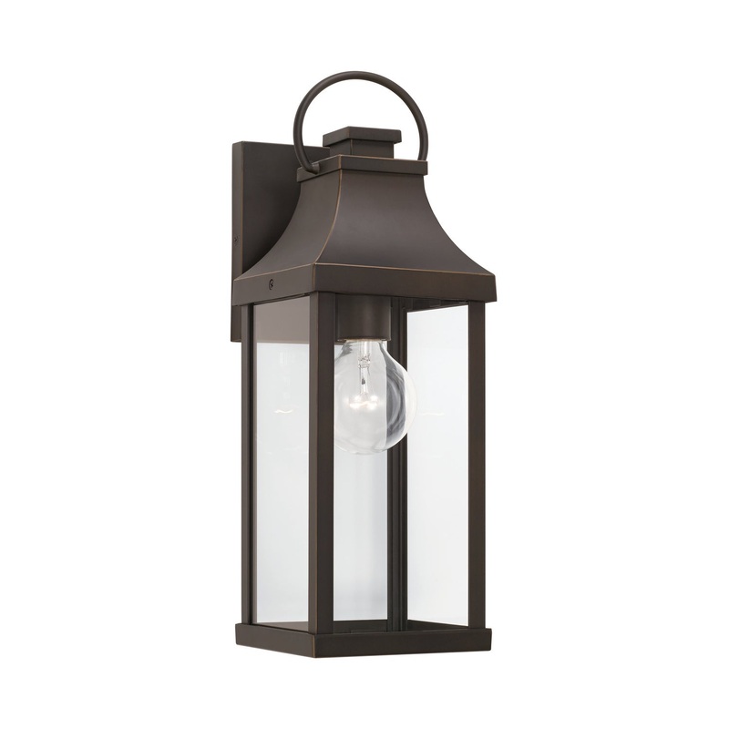 Capital Lighting 946411OZ Bradford One Light Outdoor Wall Lantern, Oiled Bronze