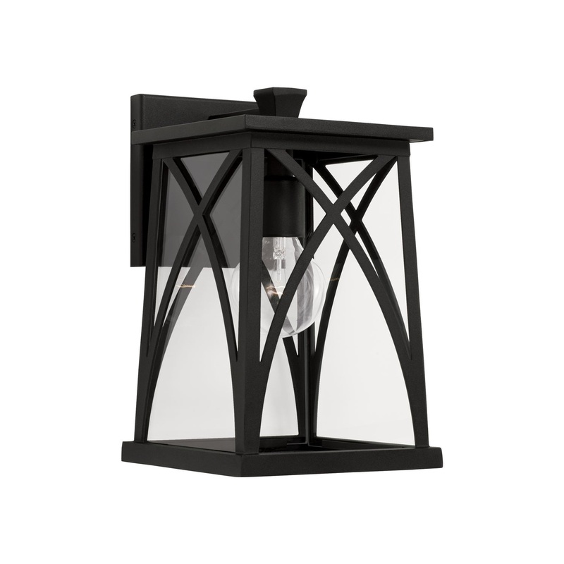 Capital Lighting 946511BK Marshall One Light Outdoor Wall Lantern, Black