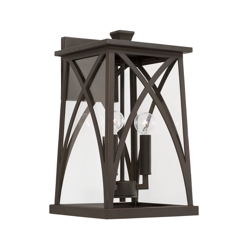 Capital Lighting 946531OZ Marshall Three Light Outdoor Wall Lantern, Oiled Bronze (Discontinued)