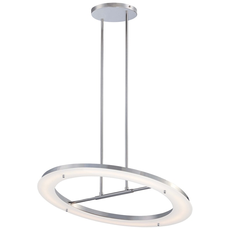 George Kovacs P1900-077-L Twist And Shout LED Pendant, Chrome