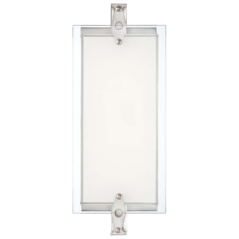 George Kovacs P1120-084-L Cuff Link LED Wall Sconce, Brushed Nickel