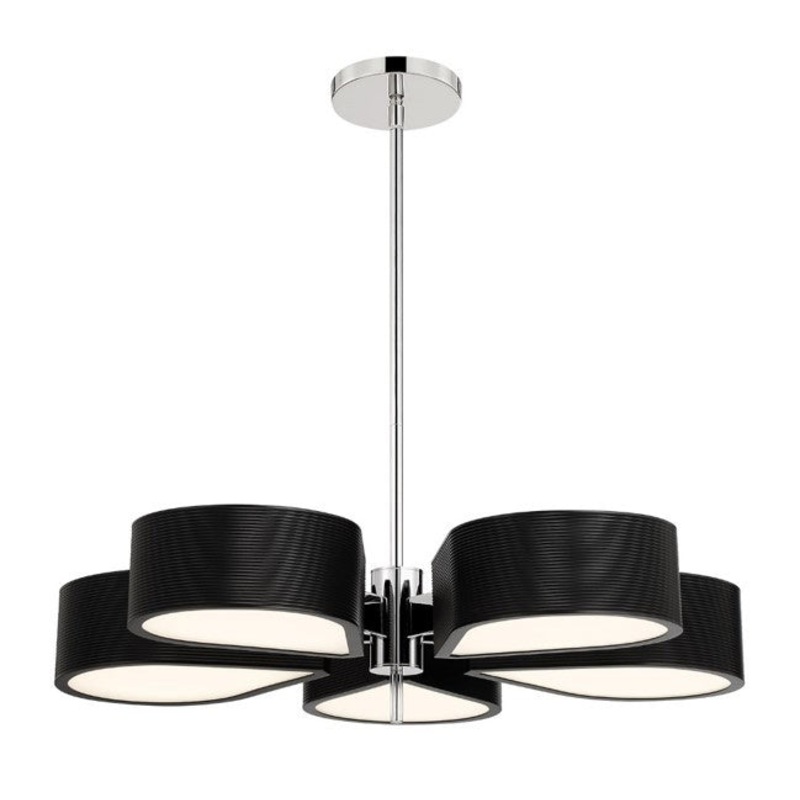 George Kovacs P5347-572-L Side Step LED Chandelier, Sable Bronze Patina