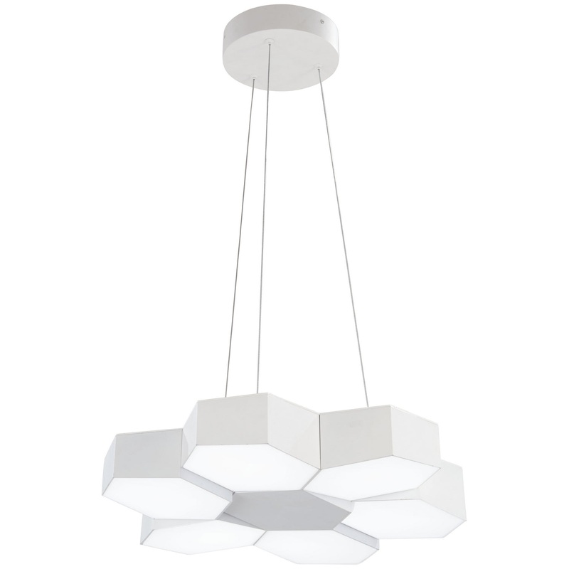 George Kovacs P8216-044B-L Hexacomb LED Pendant, Matte White