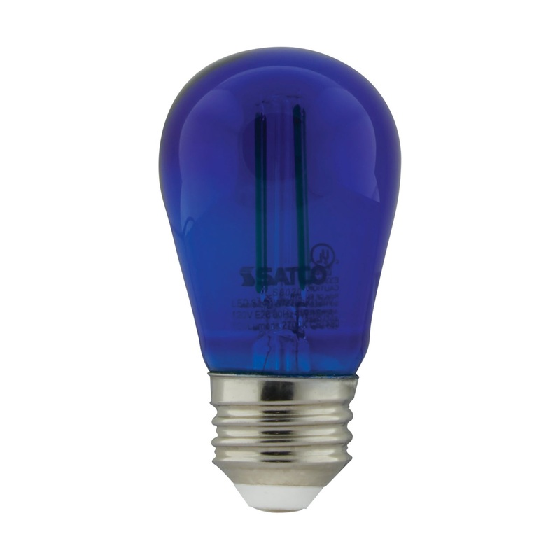 Satco S8023 Light Bulb, Transparent Blue