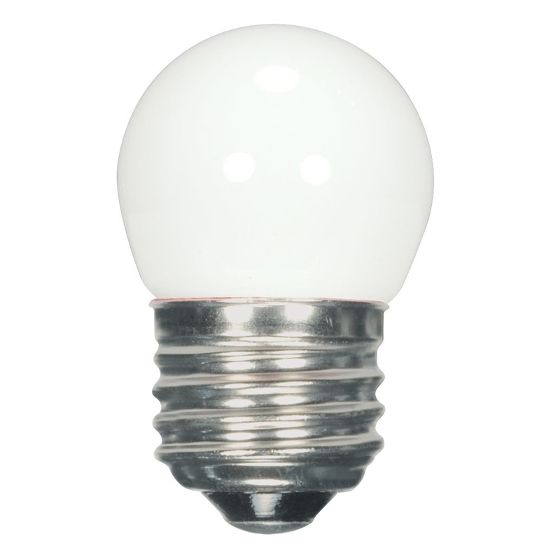 Satco S9161 Light Bulb, Coated White