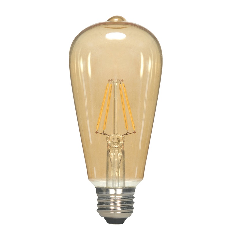 Satco S9577 Light Bulb, Transparent Amber