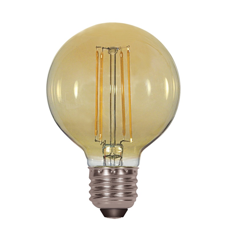 Satco S9584 Light Bulb, Transparent Amber