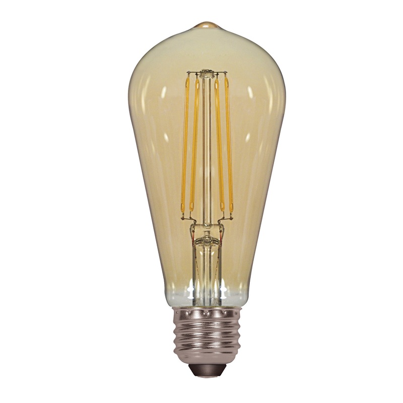 Satco S8612 Light Bulb, Transparent Amber