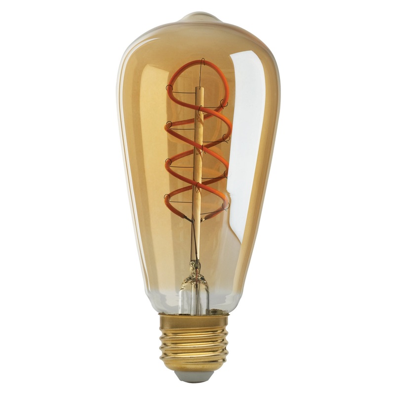Satco S9967 Light Bulb, Transparent Amber
