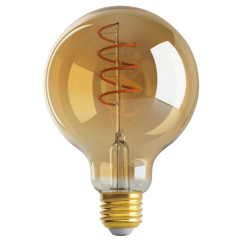 Satco S9968 Light Bulb, Transparent Amber