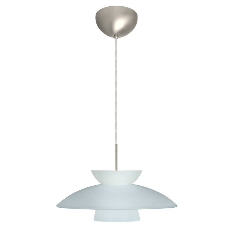 Besa 1JC-451325-LED-SN Trilo One Light Pendant Satin Nickel