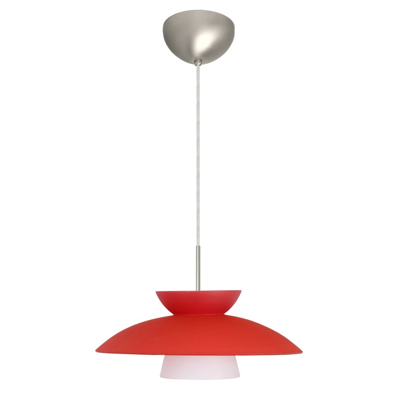 Besa 1JC-451331-LED-SN Trilo One Light Pendant Satin Nickel